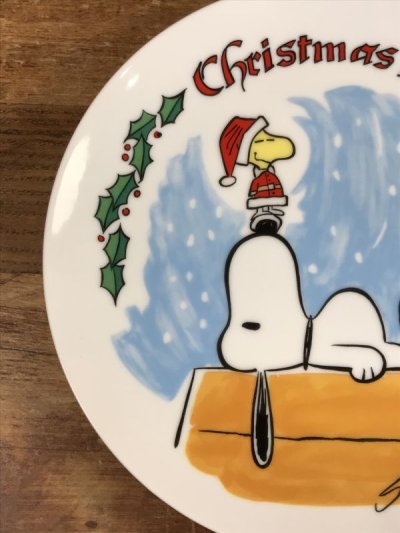 画像1: Schmid Peanuts Snoopy 1975 Christmas Plate　スヌーピー　ビンテージ　クリスマスプレート　お皿　70年代