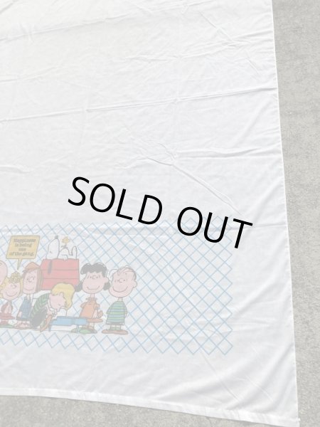 スヌーピー　ビンテージ　ベッドシーツ　ピーナッツギャング　70年代