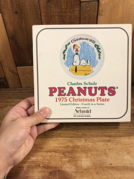 スヌーピー ヴィンテージ クリスマスプレート ピーナッツ 陶器