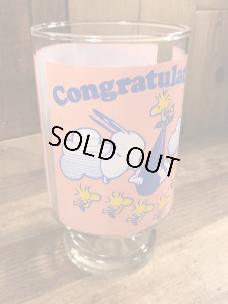 スヌーピー　ビンテージ　ビッググラス　ウッドストック　70年代