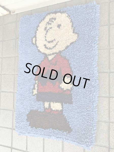 チャーリーブラウン ビンテージ ラグマット スヌーピー 70年代