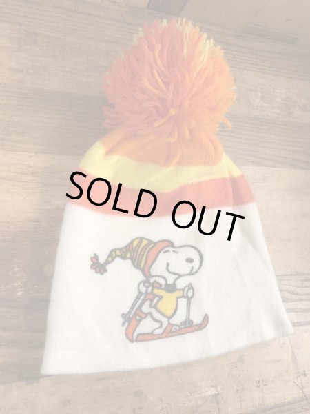 スヌーピー　ビンテージ　ニット帽　ピーナッツ　70年代