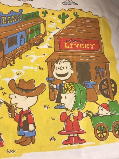 画像1: Peanuts Snoopy Story Pillow Case スヌーピー ビンテージ ピローケース 枕カバー 70年代