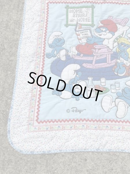 スマーフ　ヴィンテージ　敷物　お布団　80’s