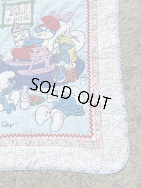 スマーフ　ビンテージ　敷物　お布団　80年代