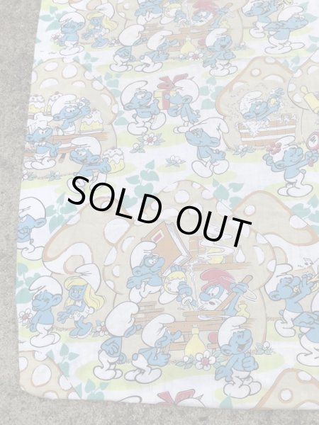 スマーフ　ヴィンテージ　ボックスシーツ　生地　80年代