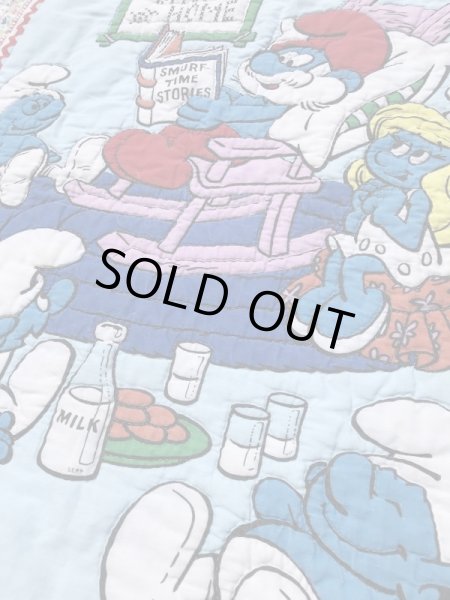 スマーフ　ヴィンテージ　敷物　お布団　80’s