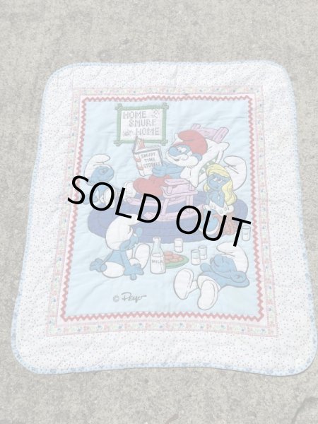 スマーフ　ヴィンテージ　敷物　お布団　80’s