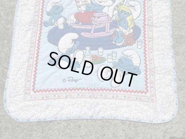 スマーフ　ビンテージ　敷物　お布団　80年代