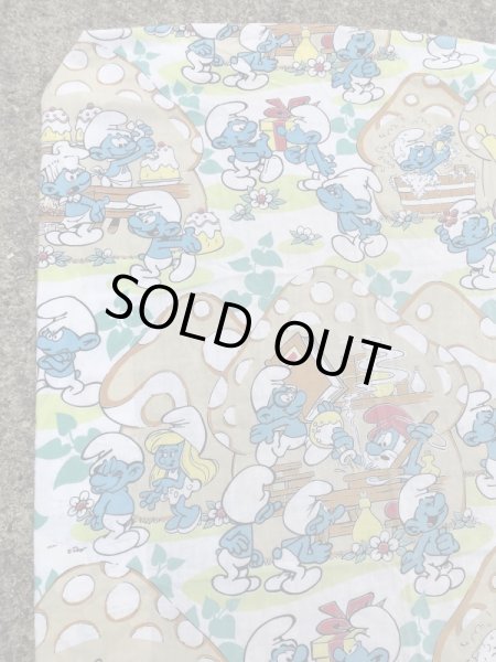 スマーフ　ヴィンテージ　ボックスシーツ　生地　80年代