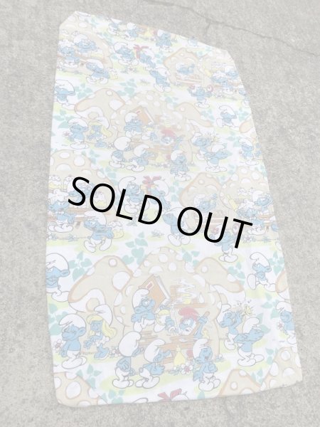 スマーフ　ヴィンテージ　ボックスシーツ　生地　80年代