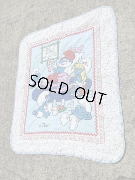 スマーフ　ビンテージ　敷物　お布団　80年代