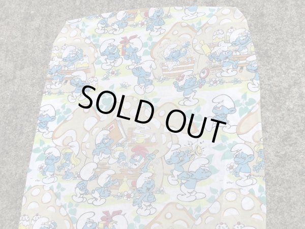 スマーフ　ヴィンテージ　ボックスシーツ　生地　80年代