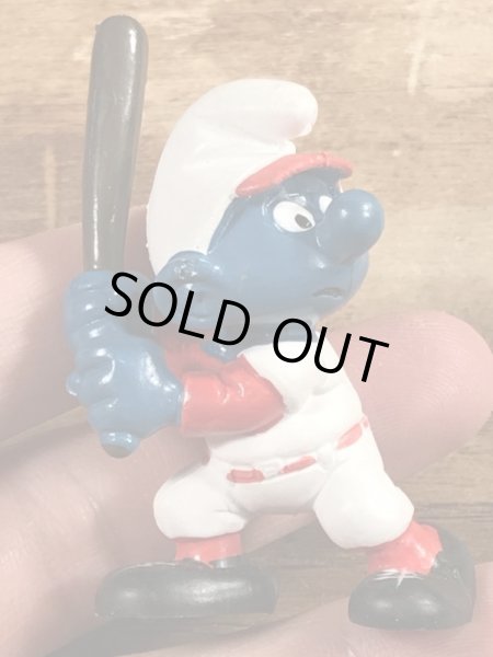 スマーフ　ビンテージ　PVCフィギュア　野球　80年代