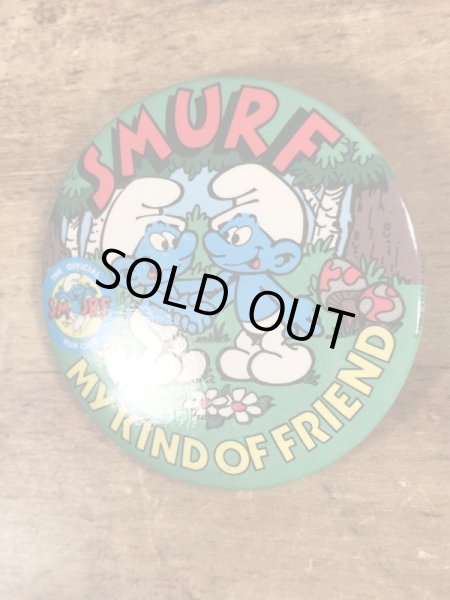 スマーフ　ヴィンテージ　缶バッチ　雑貨　80’s