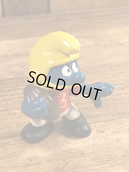 スマーフ　ビンテージ　PVCフィギュア　ラグビー　80年代