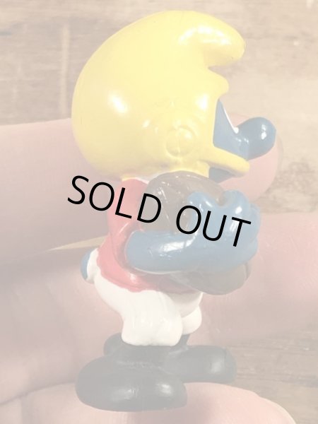 スマーフ　ヴィンテージ　PVCフィギュア　ラグビー　80’s