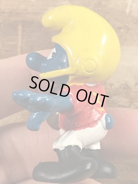 スマーフ　ヴィンテージ　PVCフィギュア　ラグビー　80’s