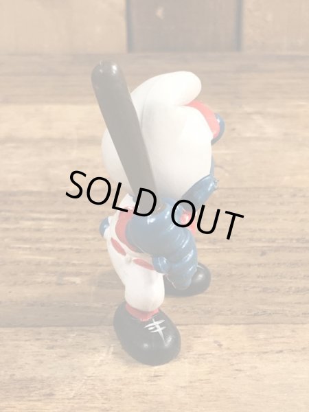 スマーフ　ビンテージ　PVCフィギュア　野球　80年代