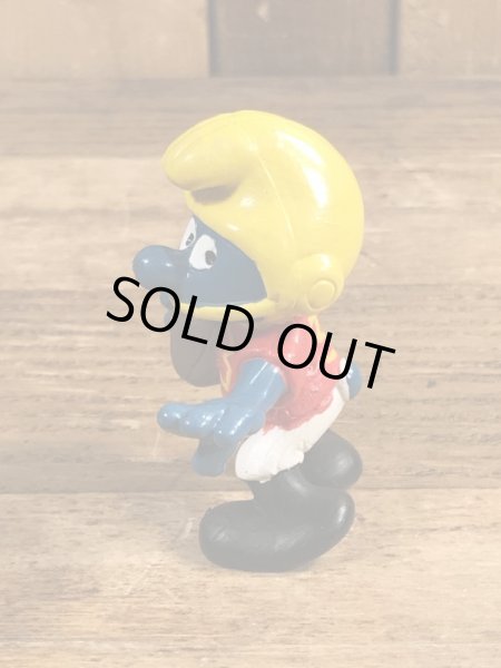 スマーフ　ヴィンテージ　PVCフィギュア　ラグビー　80’s