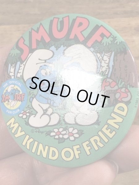 スマーフ　ヴィンテージ　缶バッチ　雑貨　80’s