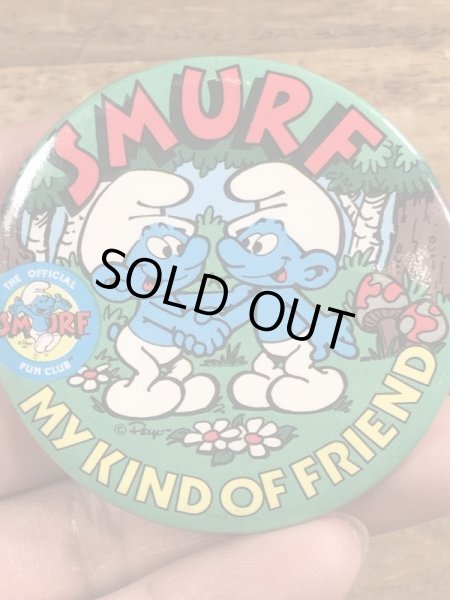 Smurf　ビンテージ　缶バッジ　スマーフ　80年代