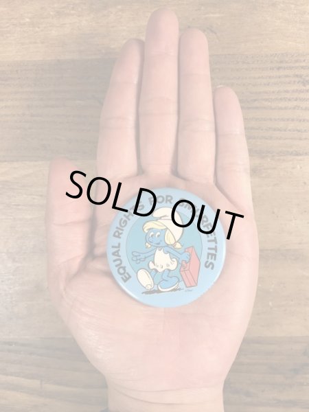 スマーフ　ビンテージ　缶バッジ　スマーフェット　80年代