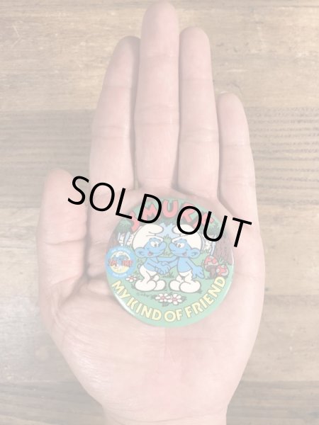 Smurf　ビンテージ　缶バッジ　スマーフ　80年代