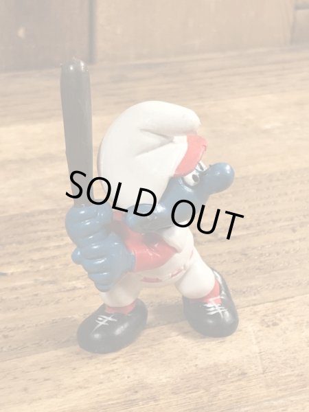 スマーフ　ビンテージ　PVCフィギュア　野球　80年代