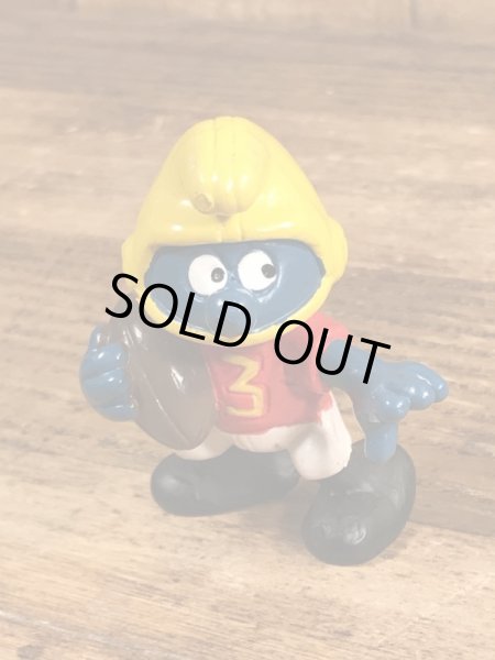 スマーフ　ヴィンテージ　PVCフィギュア　ラグビー　80’s