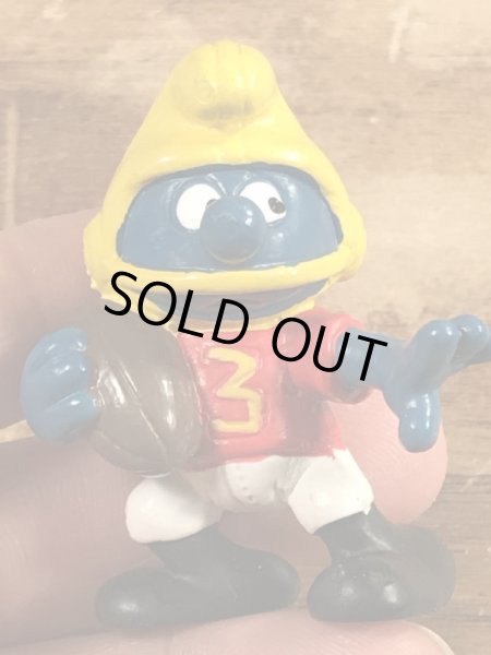 スマーフ　ビンテージ　PVCフィギュア　ラグビー　80年代