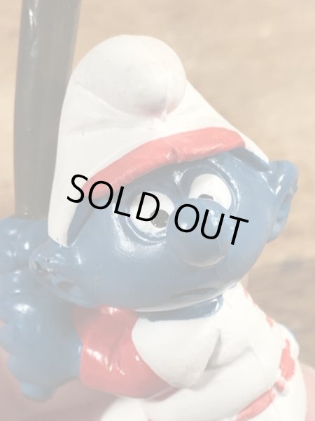 スマーフ　ビンテージ　PVCフィギュア　野球　80年代