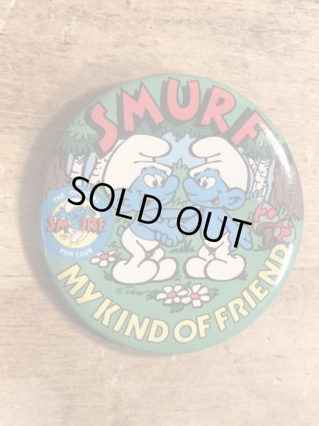 Smurf　ビンテージ　缶バッジ　スマーフ　80年代