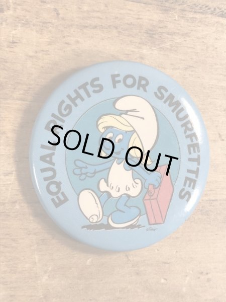 スマーフ　ビンテージ　缶バッジ　スマーフェット　80年代