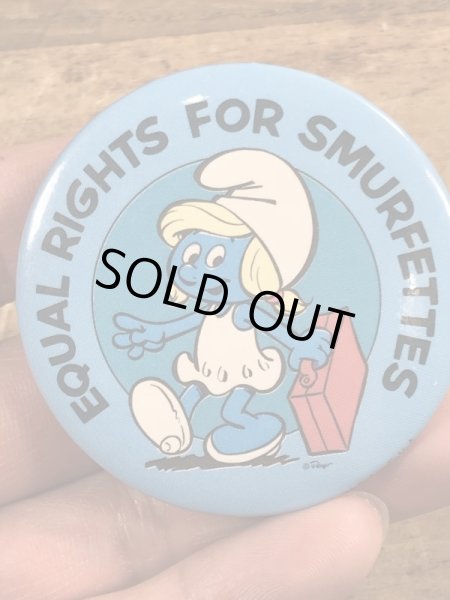 スマーフ　ビンテージ　缶バッジ　スマーフェット　80年代