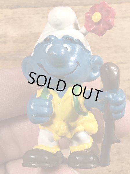 スマーフ　ビンテージ　PVCフィギュア　登山　70年代