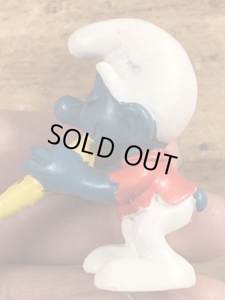 スマーフ　ビンテージ　PVCフィギュア　縦笛　70年代