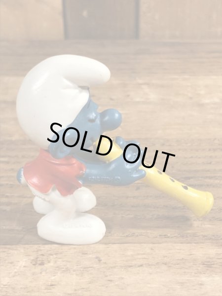 スマーフ　ビンテージ　PVCフィギュア　縦笛　70年代