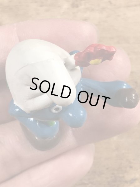 スマーフ　ビンテージ　PVCフィギュア　登山　70年代