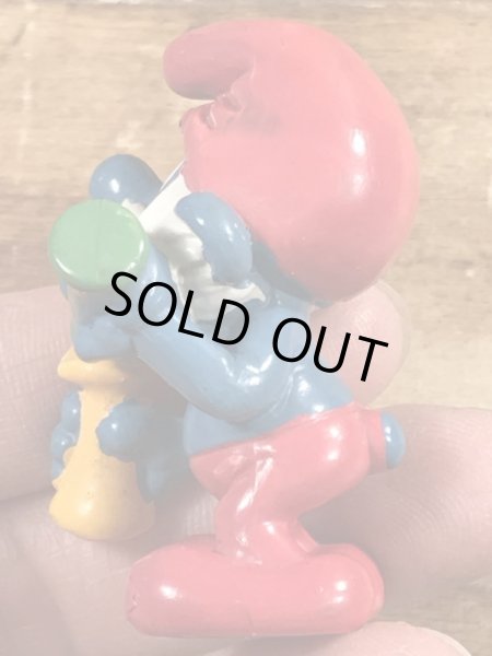 パパスマーフ　ヴィンテージ　PVCフィギュア　科学者　80’s