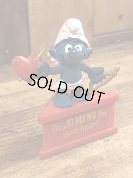 スマーフ　ビンテージ　PVCフィギュア　台付き　70年代