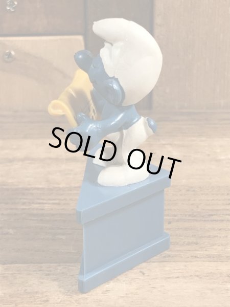 Smurf　ヴィンテージ　PVCフィギュア　台付き　70’s