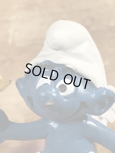 スマーフ　ビンテージ　PVCフィギュア　台付き　70年代