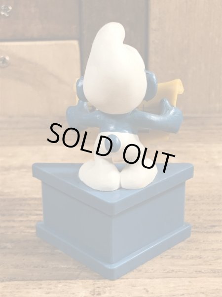 Smurf　ヴィンテージ　PVCフィギュア　台付き　70’s