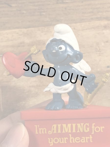 スマーフ　ビンテージ　PVCフィギュア　台付き　70年代