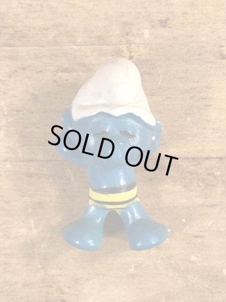 スマーフ　ビンテージ　PVCフィギュア　日向ぼっこ　70年代