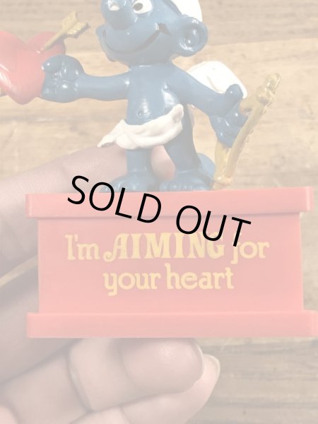 Smurf　ヴィンテージ　PVCフィギュア　メッセージ　70’s