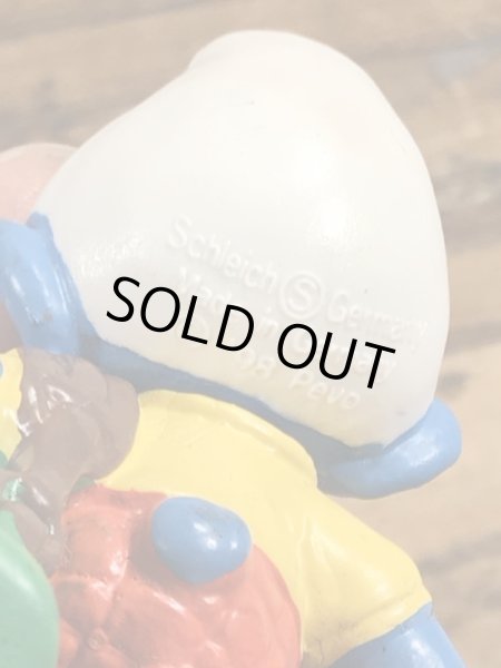 90’sのゴルフをしているSmurfのヴィンテージのPVC製フィギュア