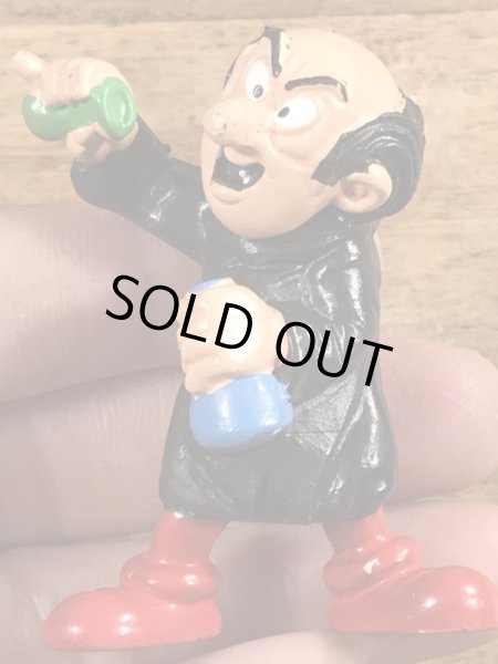 80年代頃のスマーフのガーガメルのビンテージのPVCフィギュア