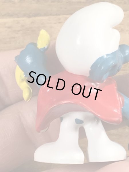 70’sのマジシャンのスマーフのヴィンテージのPVC製フィギュア